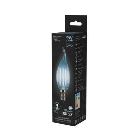 картинка Лампочка LED Filament Candle tailed E14 9W 4100K 1/10/50 104801209 от магазина BTSvet