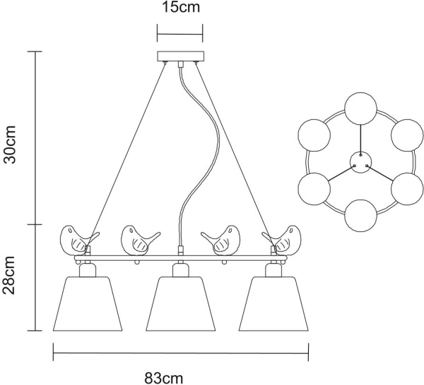 картинка Подвесная люстра A4289LM-6WH от магазина BTSvet
