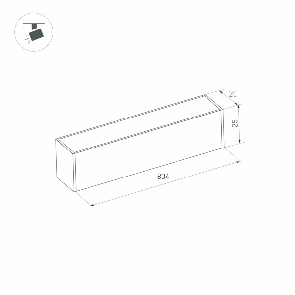 картинка Трековый светильник светодиодный MAG-FLAT-25-L800-24W Day4000 (BK, 100 deg, 24V) (Arlight, IP20 Металл, 3 года) 034212 от магазина BTSvet