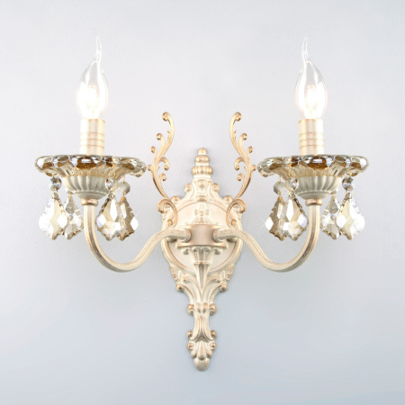 Бра 3281/2 белый с золотом/тонированный хрусталь Strotskis