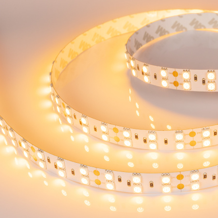 картинка Светодиодная лента RT 2-5000 24V Yellow 2x2 (5060, 600 LED, LUX) (Arlight, 28.8 Вт/м, IP20) 011263 от магазина BTSvet