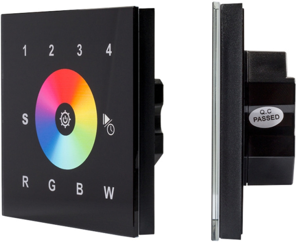 Панель Sens SR-2820AC-RF-IN Black (220V, RGBW, 4 зоны) (Arlight, IP20 Пластик, 3 года) 018069