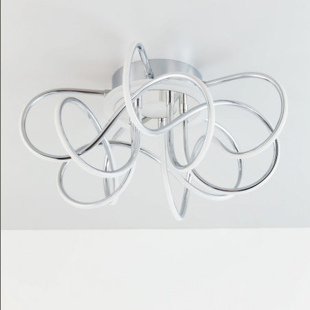 картинка Потолочная люстра светодиодная с пультом управлением смартфоном и голосом регулировкой цветовой температуры и яркости Джемини Смарт CL229A151E RGB от магазина BTSvet