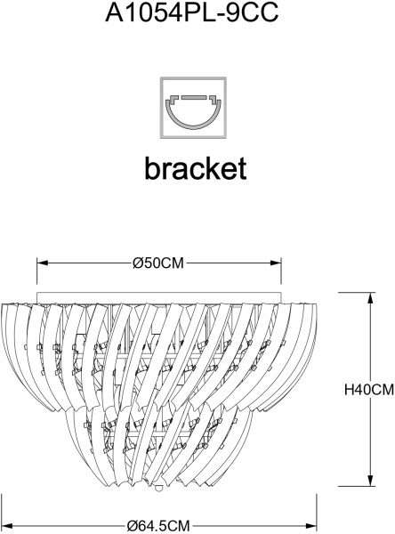 картинка Потолочная люстра Ella A1054PL-9CC от магазина BTSvet