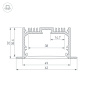 картинка Профиль SL-LINIA62-F-2000 ANOD (Arlight, Алюминий) 019292 от магазина BTSvet