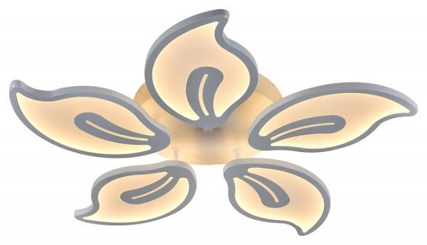 картинка Потолочная люстра диммируемая светодиодная с пультом регулировкой цветовой температуры и ночным режимом 10215/5LED от магазина BTSvet