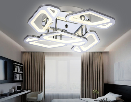 картинка Потолочная люстра светодиодная с пультом регулировкой цветовой температуры и яркости ночным режимом Acrylica FA588 от магазина BTSvet