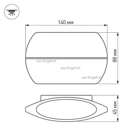 картинка Фасадный светильник светодиодный SP-Wall-140WH-Vase-6W Warm White (Arlight, IP54 Металл, 3 года) 020800 от магазина BTSvet