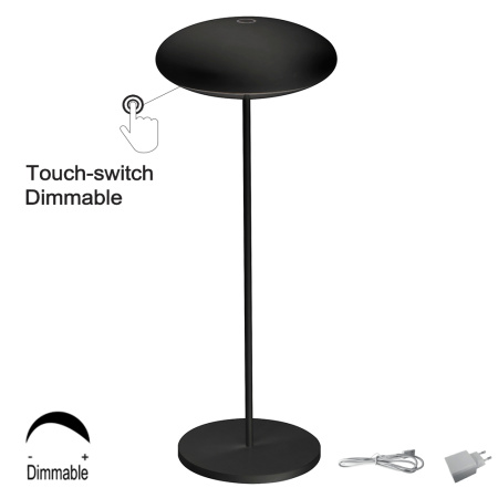 картинка Уличная настольная лампа светодиодная диммируемая с выключателем Klappen 7096 IP54 от магазина BTSvet