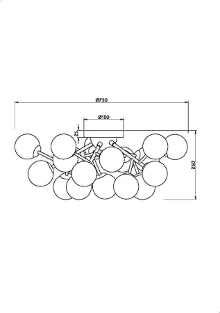 картинка Потолочная люстра Dallas MOD545CL-20B от магазина BTSvet