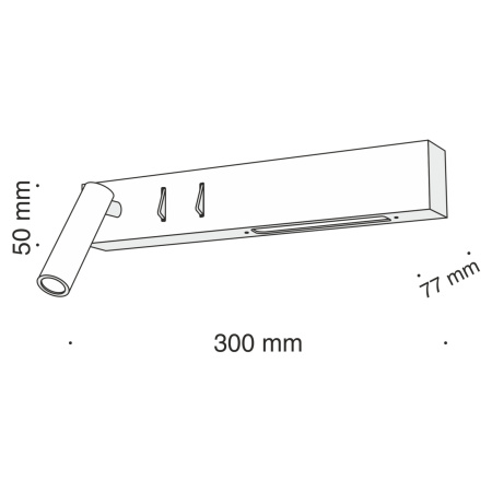 картинка Настенный светодиодный светильник с выключателем Comodo C031WL-L8W3K от магазина BTSvet