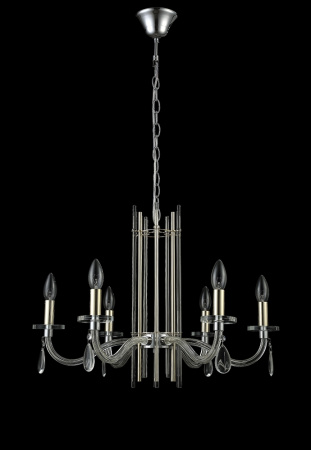 картинка Подвесная люстра AURELIO AURELIO SP6 GOLD+CHROME/TRANSPARENT от магазина BTSvet