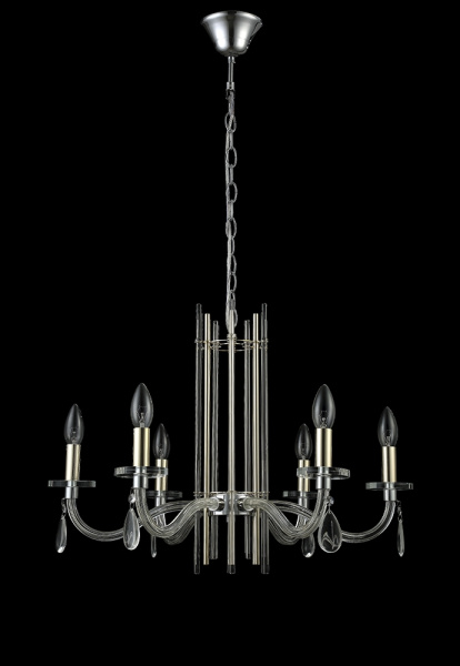 картинка Подвесная люстра AURELIO AURELIO SP6 GOLD+CHROME/TRANSPARENT от магазина BTSvet
