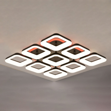 картинка Потолочная люстра светодиодная с управлением смарфоном и пультом регулировка яркости и цветовой температуры Паркер Смарт CL225A295E RGB от магазина BTSvet