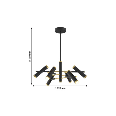 картинка Подвесная люстра Duplex 2324-12P от магазина BTSvet