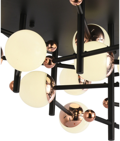 картинка Потолочная люстра светодиодная LED LAMPS 81344 GOLD BLACK от магазина BTSvet