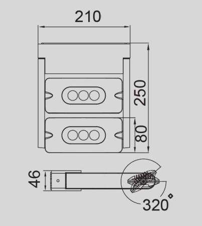картинка Настенный светильник уличный светодиодный IP65 W6144S-2 Gr от магазина BTSvet