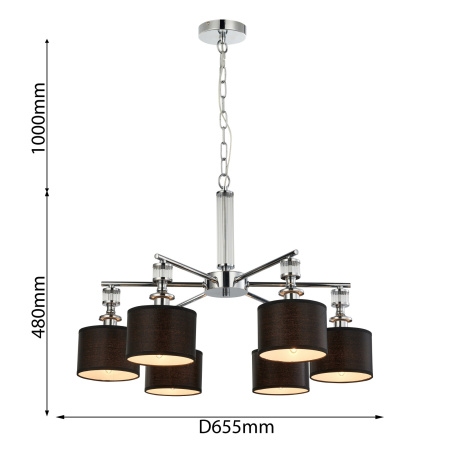картинка Подвесная люстра Archetypus 2674-6P от магазина BTSvet
