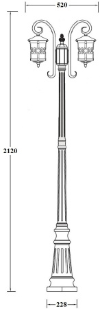 картинка Наземный фонарь FRANKFURT 15859A/18 Gb от магазина BTSvet