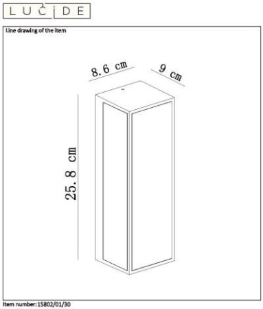 картинка Настенный светильник уличный Dukan 15802/01/30 от магазина BTSvet