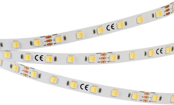 Светодиодная лента RT 6-5000 24V White-MIX-One 2x (5060, 60 LED/m, LUX) (Arlight, Изменяемая ЦТ) 025214