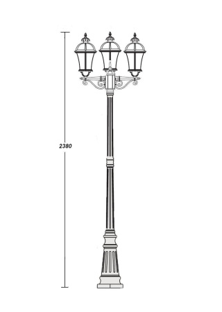 картинка Наземный фонарь 95209L B Gb от магазина BTSvet