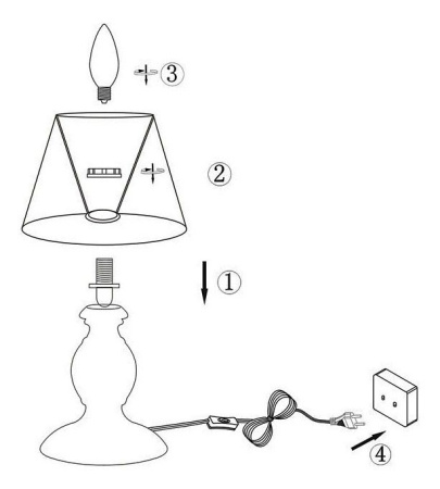 картинка Настольная лампа с выключателем Metalic 21692 от магазина BTSvet