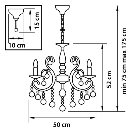 картинка Хрустальная подвесная люстра Elegante 708052 от магазина BTSvet