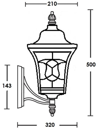картинка Настенный фонарь уличный VENECIA 2L 91801L/04 Bl от магазина BTSvet
