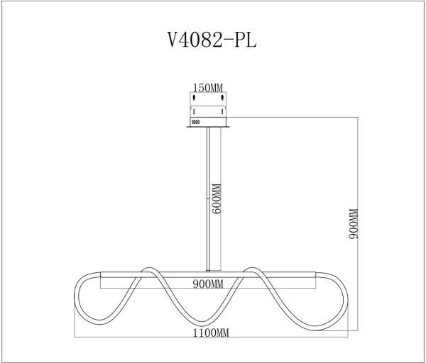 картинка Потолочная люстра светодиодная True V4082-PL от магазина BTSvet