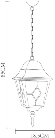картинка Уличный светильник подвесной Berlin A1015SO-1BN от магазина BTSvet
