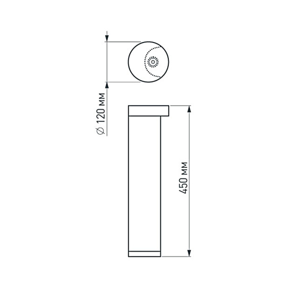 картинка Ландшафтный светильник наземный LGD-Path-Round120-H450B-12W Warm White (Arlight, IP54 Металл, 3 года) 020336 от магазина BTSvet