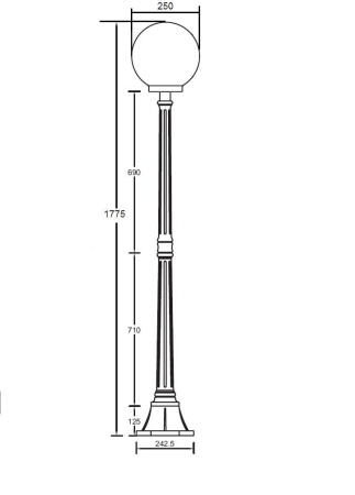 картинка Наземный фонарь 88208S Bl от магазина BTSvet