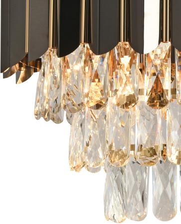 картинка Подвесная люстра хрустальная DARIAN II 81448/5C GOLD BLACK от магазина BTSvet