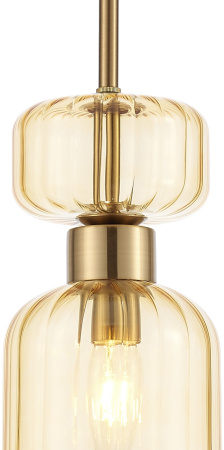 картинка Подвесной светильник Gloss 1141/1S E14*60W Antigue copper/Amber от магазина BTSvet