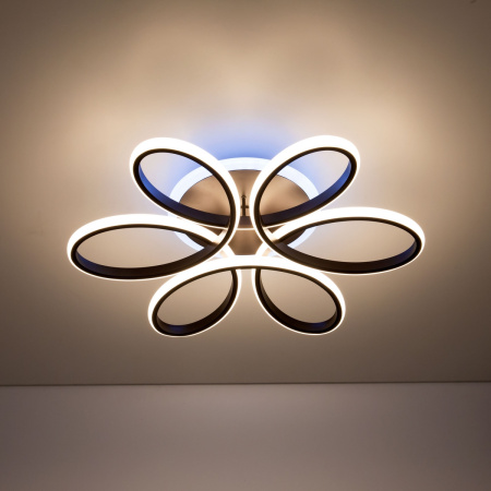 картинка Потолочная люстра светодиодная с управлением смарфоном и пультом регулировка яркости и цветовой температуры Сезар Смарт CL233A155E RGB от магазина BTSvet