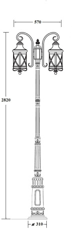 картинка Наземный фонарь LUCERNA 84810A/18/Е7 Gb от магазина BTSvet
