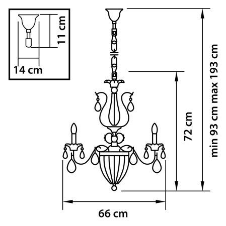 картинка Хрустальная люстра подсвечник SCHON 790114 от магазина BTSvet