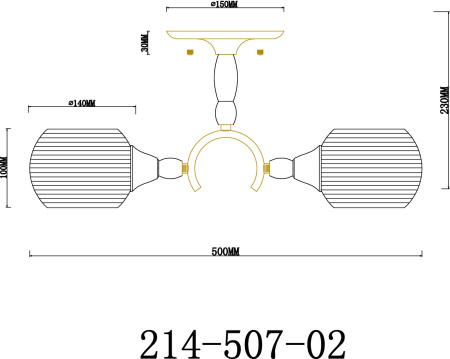 картинка Люстра потолочная на штанге 214-507-02 от магазина BTSvet