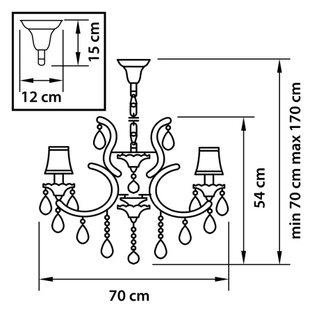 картинка Подвесная люстра PRINCIA 726081 от магазина BTSvet