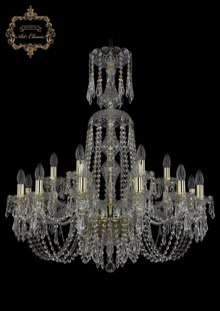 Хрустальная подвесная люстра 11.23.12+6.300.XL-92.Gd.Dr