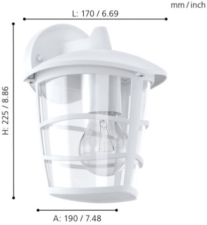 картинка Настенный фонарь уличный Aloria 93095 от магазина BTSvet