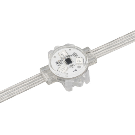 картинка Модуль управляемый VISOR-SPI-5060-3-12V RGB 120deg (D30x16mm, 0.75W, IP68) (Arlight, Пластик, 3 года) 029377 от магазина BTSvet