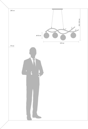 картинка Подвесной светильник Rosella FR8015PL-04BS от магазина BTSvet