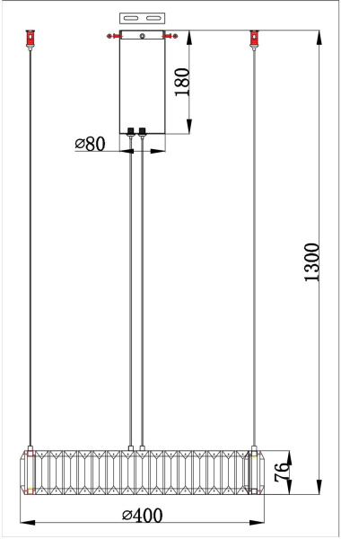 картинка Подвесная люстра хрустальная светодиодная Renata 1135/17 SP-25 от магазина BTSvet