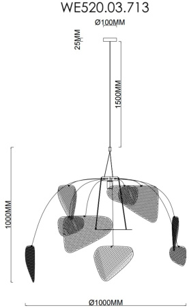 картинка Подвесной светильник Palma WE520.03.713 от магазина BTSvet