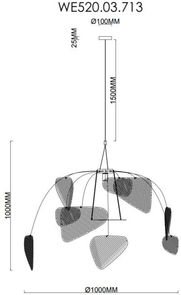 картинка Подвесной светильник Palma WE520.03.713 от магазина BTSvet