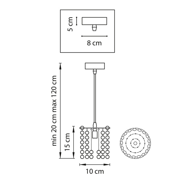 картинка Хрустальный подвесной светильник CRISTALLO 795312 от магазина BTSvet
