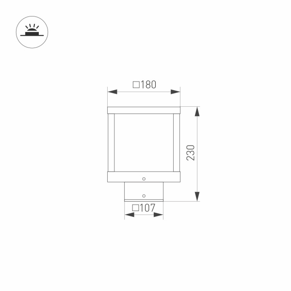картинка Ландшафтный светильник наземный LGD-Path-Cub-H230B-12W Warm White (Arlight, IP54 Металл, 3 года) 021810 от магазина BTSvet