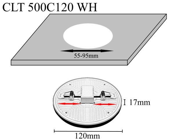 картинка Встраиваемый светильник светодиодный CLT 500C120 WH от магазина BTSvet